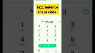 how to jazz balance share code || jazz balance share code ||#jazz #shorts #shortfeed #viralvideo