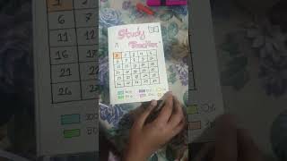 Study Tracker🗒️🖊️📙 #study #aesthetic #journal #art#pink #youtubeshorts #teenagers