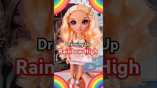 DRESSING RAINBOW HIGH FASHION DOLLS #doll #rainbowhigh #fashiondoll #miniature #rainbowfriends #toys