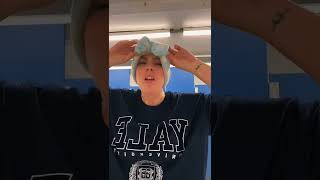 Skincare while camping #shorts #camping #skincare #nighttimeroutine #campinglife #creepy #grwm