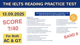 The IELTS Reading Practice Test 2025 With Answers 13.09.2025 - Test #4