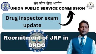 Pharma recruitment update 2023 l DI exam update through UPSC l JRF recruitment for fresher in DRDO l