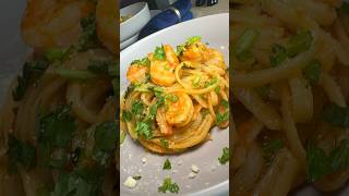 Pasta con camarones al ajillo #pasta #pastaconcamarones #recetasfaciles #solcicaro #recetasgourmet