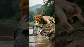 🐯 Tiger Vs Crocodile 🐊 | The Deadliest River Battle Ever! 😱🔥#TigerVsCrocodile #WildActionShorts