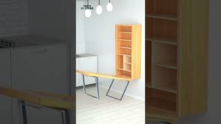 Wall Cabinet with Hidden Desk | Smart Folding #furnituredesign #furniture #home
