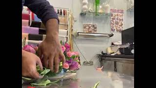 How to make flower wrapping gift box
