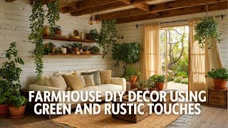 Farmhouse DIY Decor Using Green and Rustic Touches