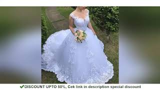 Brides Wedding Dress V-neck Luxury Lace Wedding Gown With Train Classic Ball Gown Plus Size Customiz
