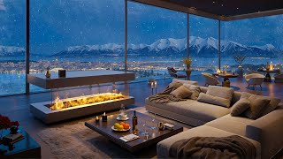 Relaxing Winter Jazz Piano in Reykjavík ❄️ Luxury Apartment Ambience for Study & Sleep