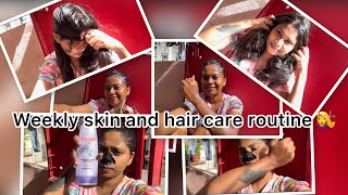 Weekly skin and hair care routine 🧏‍♀️💇‍♀️