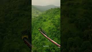 Konkan Right naw 🚂🌴⛰️#konkan #railway #kokan #maharashtra #nature #tunnel #roadtrip