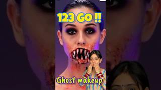 अरे बाप रे😳😨 | Bhootiya Makeup (part 1) | #123go #123gohindi #ghost  #shorts #viral