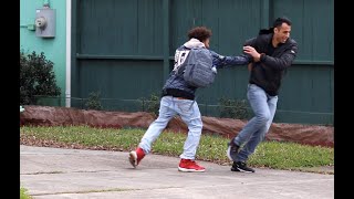 STEPPING ON JORDANS IN THE HOOD PRANK!