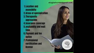 Which factors consider while searching a psychologist #psychology#selfawareness#psychologyforbegnner