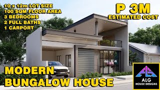 Low Cost 3-Bedroom Bungalow House Design 2025 | ALG DESIGNS #104