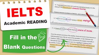 IELTS Academic Reading Fill in the Blank Questions