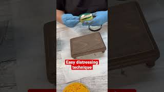 Easy distressing technique #crafting #paintingtutorial #diycrafts #dollartree #woodcraft #diy