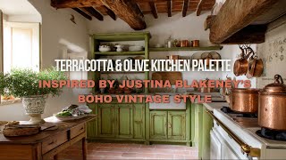 Terracotta & Olive Kitchen Palette Inspired by Justina Blakeney’s Boho Vintage Style
