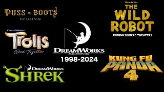 Dreamworks Trailer Logos updated with The Wild Robot (1998-2024)