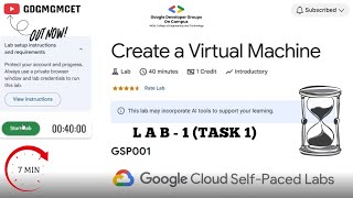 Lab 1|task 1|Create a Virtual Machine||GSP001||