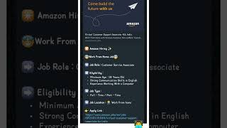 work from home job | Amazon jobs #job #amazon #remotejobs #trending #privatejobs #applynow #eligible