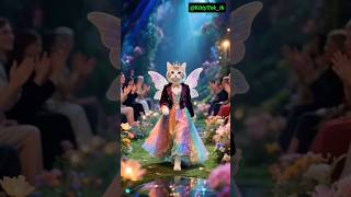 "Whimsical Cat Fashion Show in a Magical Fairytale Garden ✨ | Adorable Feline Runway Fantasy!"