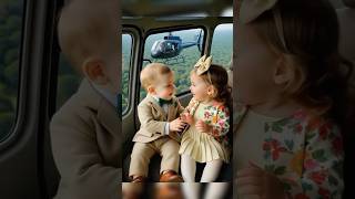 Stylish Kids Fly Over the Amazon #short #ytshort #cutebaby