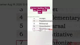 #sscexam2025 #grammarexercises Correct spelling word 💥