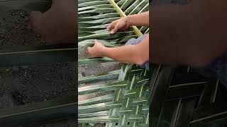 Thatch making from Coconut leaves