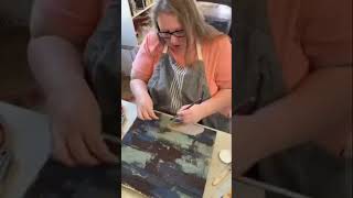 Chippy Grungy Board Painted #chippypaint