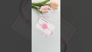 Handmade Rakhi 💖🤍🌸#rakshabandhan #handmade #rakhi #rakhimaking #shorts #diy