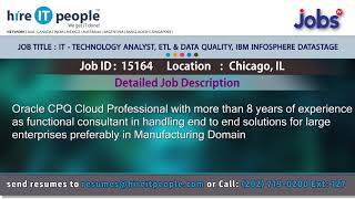 ETL & Data Quality Jobs | Chicago,IL