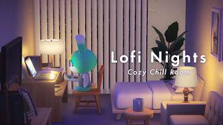 【あつ森】Lofi Night｜静かな夜に部屋でゆっくりと過ごす｜ページをめくる音｜作業・勉強【1時間】