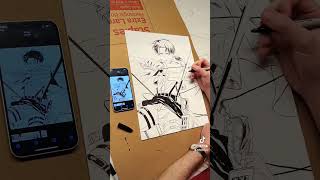 Prepping for #attackontitanseason4 🫀✍🏻 #leviackermanamv #leviackermanart #aot #drawing #art