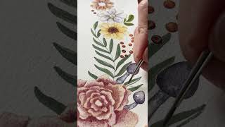 Daily Boho Art Pastel Color Painting #satisfyingart #shorts #watercolor