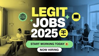 🔥 5 Legit Jobs HIRING NOW in 2025 | Remote & In-Person 💻🌍 Work From Anywhere!