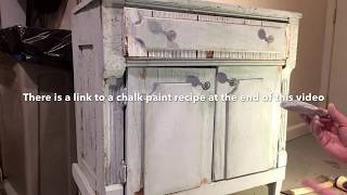 Chippy Paint Salvage Makeover *Keep the Patina! Easy fix with Caulk, Glue & Paint #chippypaint