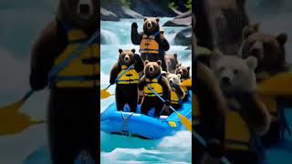 BEARS 🐻 going white water rafting#cute #shortsvideo #shortsfeed #popular #childern #cutebaby #super