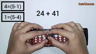 Addition of two digit Numbers using Small Friends on Abacus | InstAbacus
