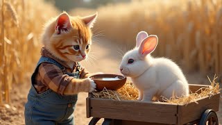 🌻Tiny Cat’s Big Heart: Helping a Lost Bunny🌻