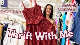 $1,000 Profit Challenge in a TINY TOWN Goodwill! | Thrift With Me for Resale | Thrift and Thrive