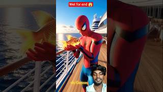 SpiderMan बन गया जादुई जलपरी 😱🤯 #marvel #cartoon #shorts #avengers #deadpool #facts #greenscreen