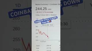 COINBASE STOCK IS DOWN TODAY 📉🥵 #coinbase #crypto #usmarket #usmarketnews #coinbasenewstoday