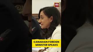 Canadian Foreign Minister Speaks | #shorts #anitaanand #canada #indiacanadaties #externalaffairs
