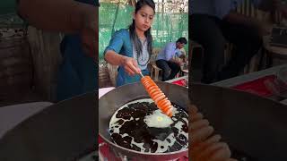 Hardworking girl selling potato twister in Pune #shorts