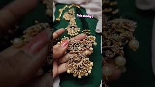 Beads haram with chandbaali earrings #chaandbaaliyan #omnamovenkateshaya #kasvi #beadsjewellery #hcu