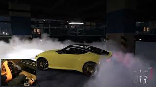 Nissan Z Parkade Drifting - Forza Horizon 5 Gameplay w/ Wheel + Shifter