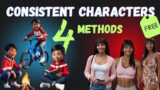 4 Ways to Generate Consistent Characters Across Multiple Scenes | Completely FREE  | 4 Ai Tools