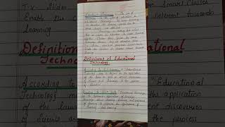 B.ED.NOTES.MEANING AND DEFINITIONS OF EDUCATIONAL TECHNOLOGY.