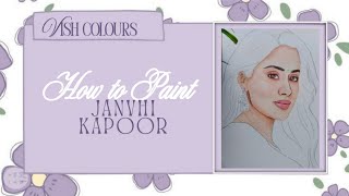 Janvi Kapoor | Watercolor Painting | Beautiful & Easy potrait #potraitpainting #janvhikapoor #art 